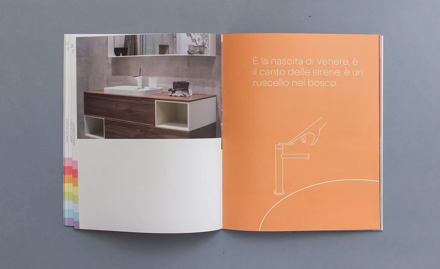 Brochure di presentazione dello showroom di Arcobaleno a Cesena