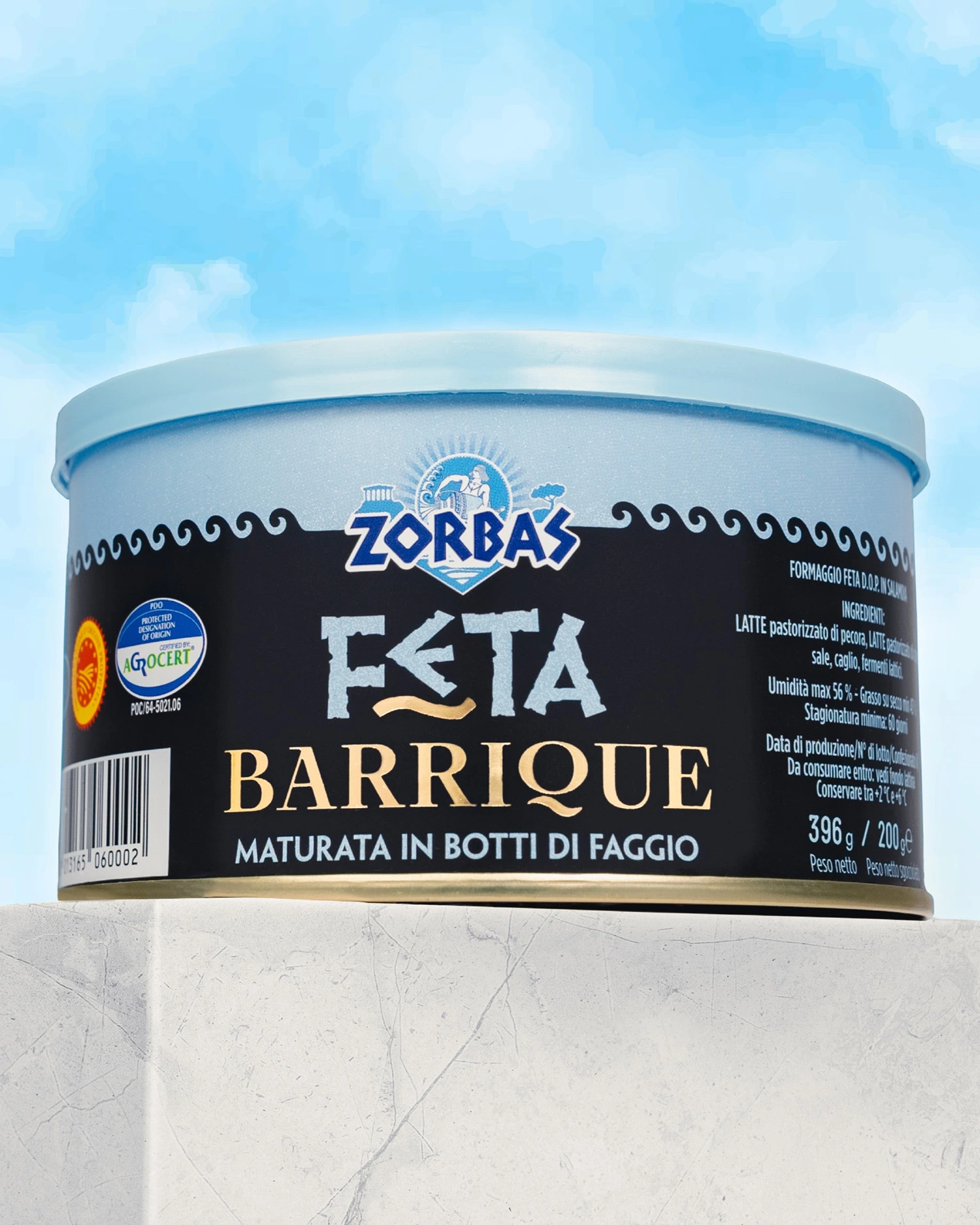 La nuova veste premium della Feta Barrique Zorbas